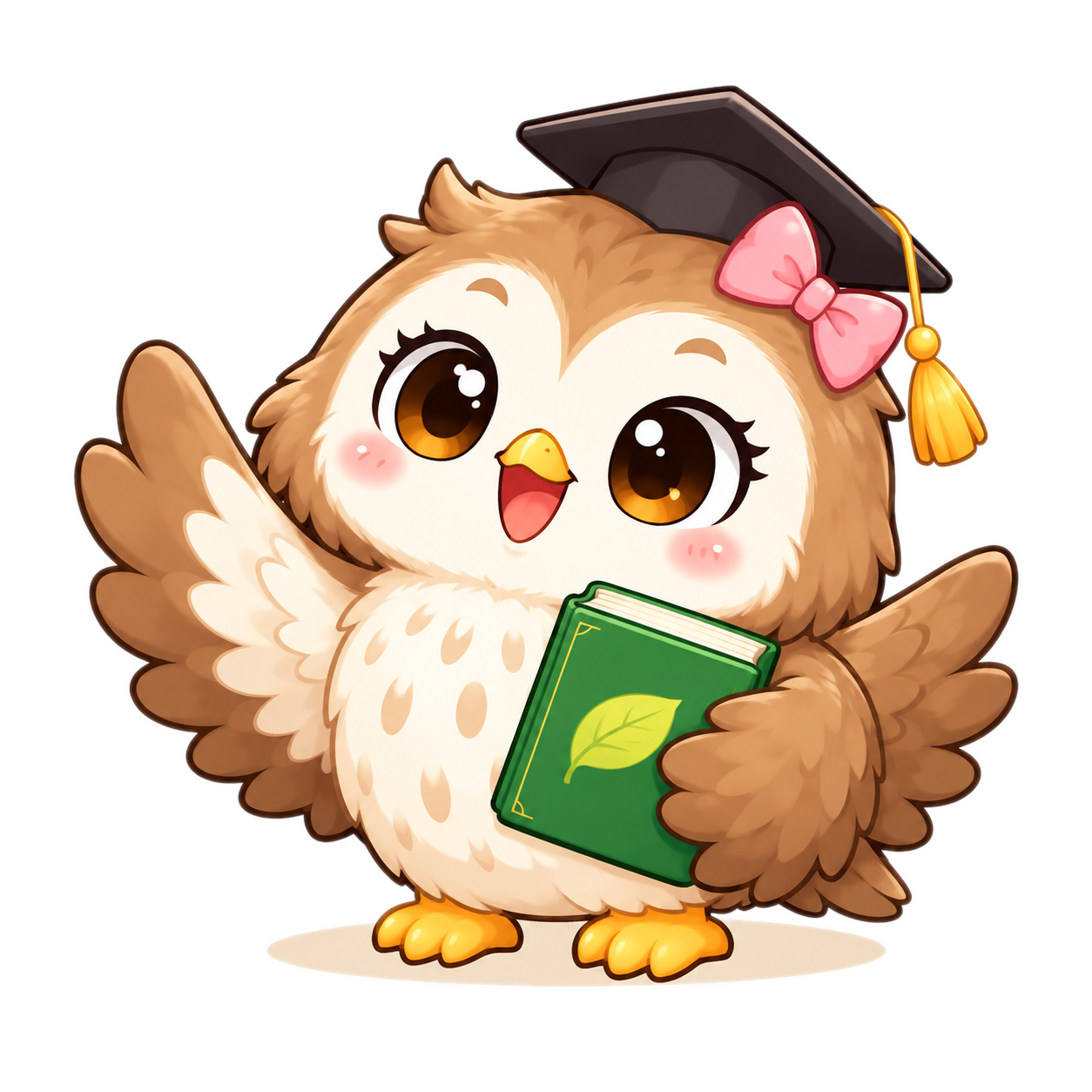Daily+のマスコットキャラクター、フクちゃん。やさしくて物知りなフクロウの女の子